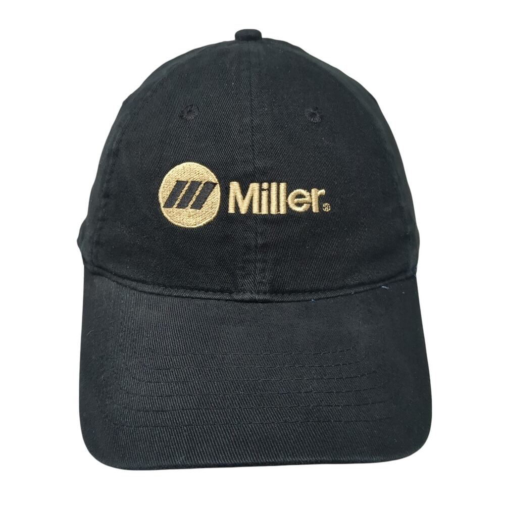 Miller Fitted Baseball Cap Black XL Lightweight Embroidered 6 Panel NU-Fit